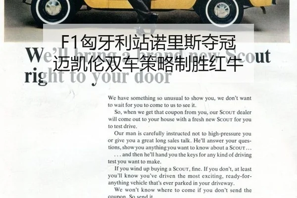 F1匈牙利站诺里斯夺冠 迈凯伦双车策略制胜红牛